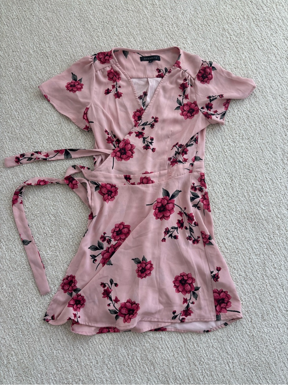 Dynamite Floral Wrap Dress – Size Small
